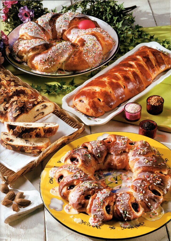 πασχαλινά τσουρέκια κορδονάτα της Βέφας Αλεξιάδου