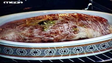 Νουά ρολό γεμιστό με κάστανα και δαμάσκηνα Βέφα Αλεξιάδου